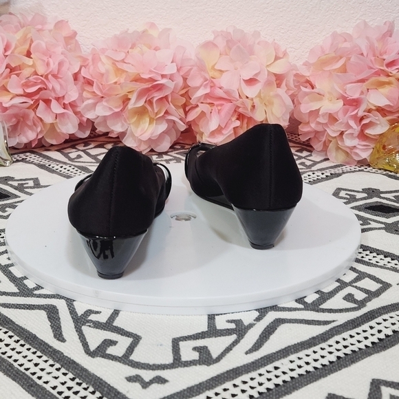 Alfani Step Flex Black Peep Toe Wedges 5.5M - Picture 5 of 12